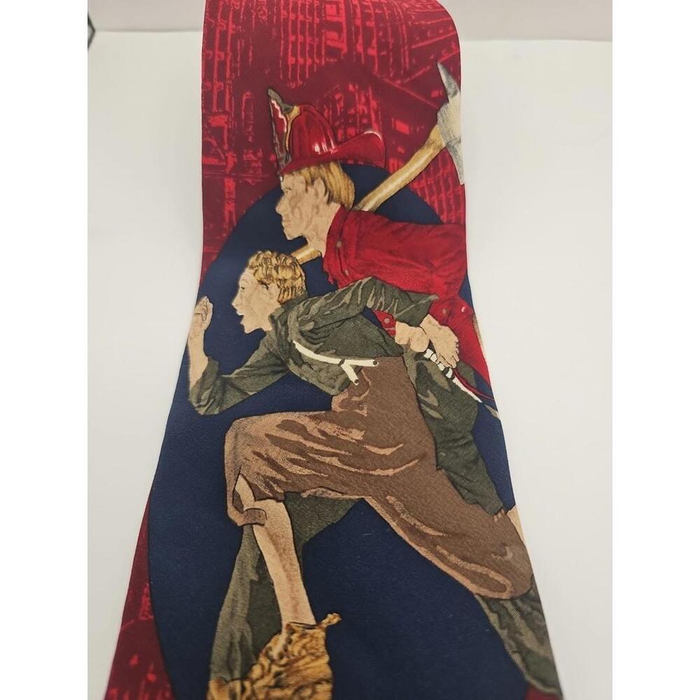 Vintage Norman Rockwell Tie Christmas The Saturday Evening Post 58" x 3.75"